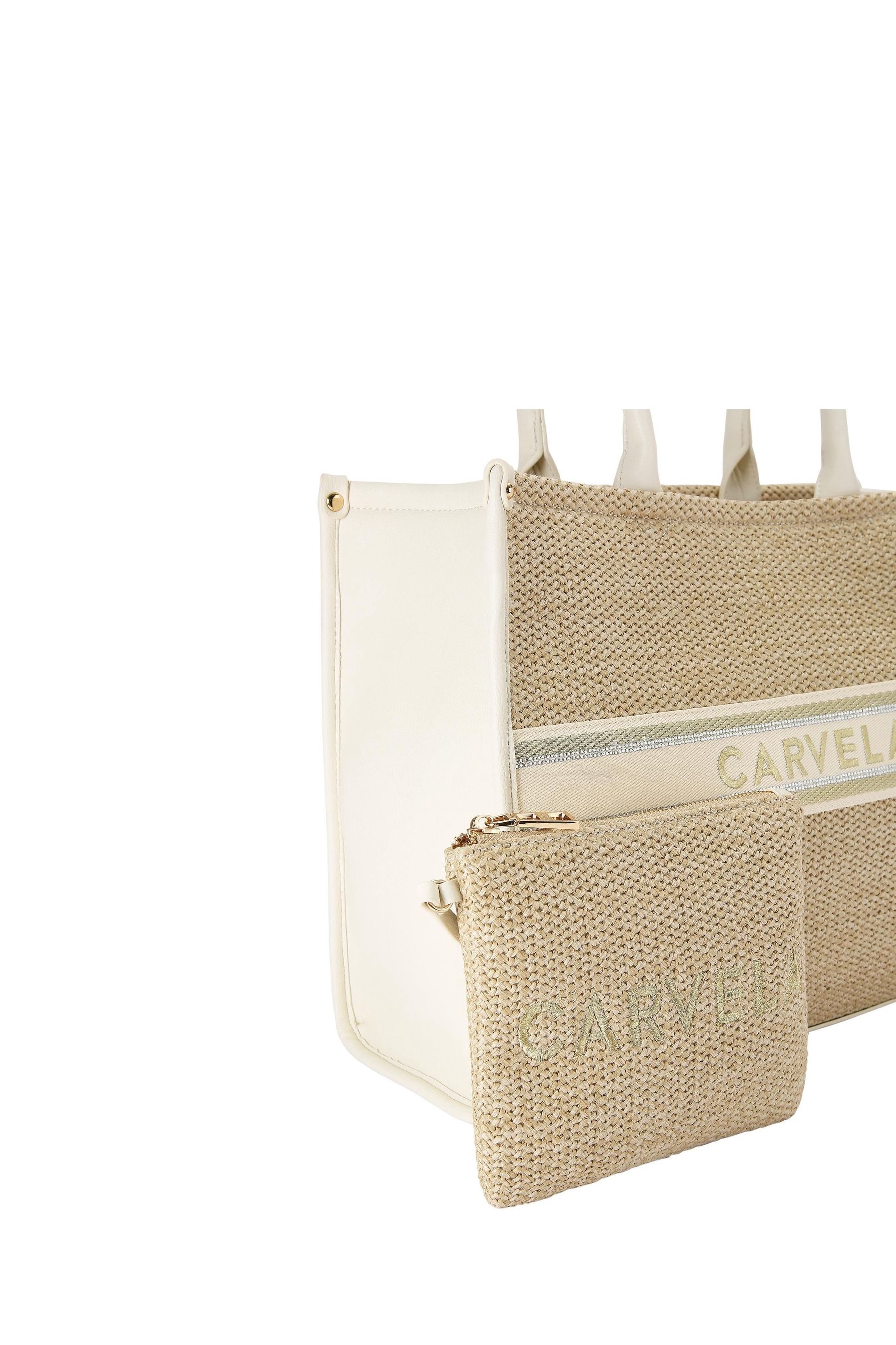Buy Carvela Cream Beach Glam Tote Bag from Next Ireland