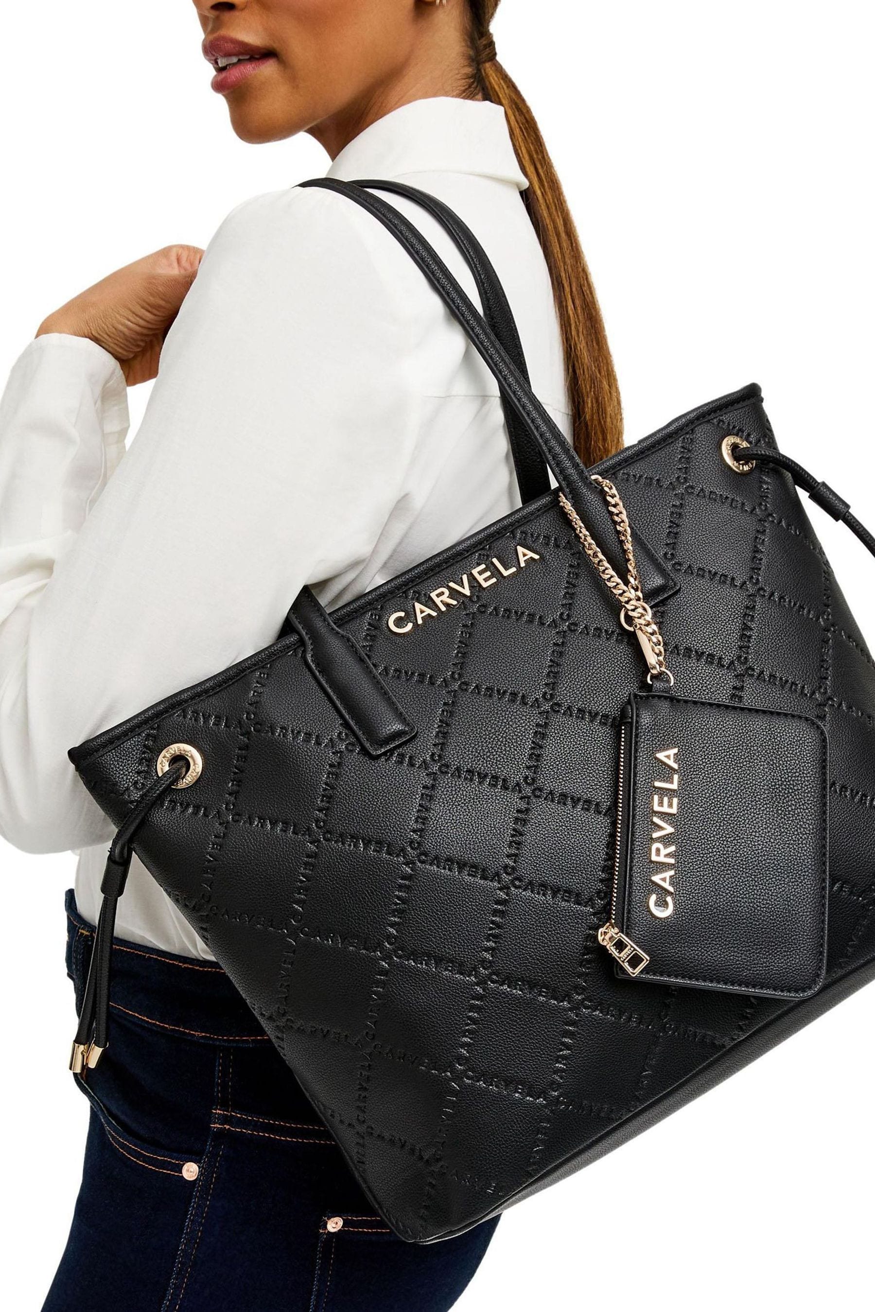 Carvela black quilted bag 2025