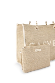 Carvela Cream Raffia Chain Tote Bag - Image 4 of 4