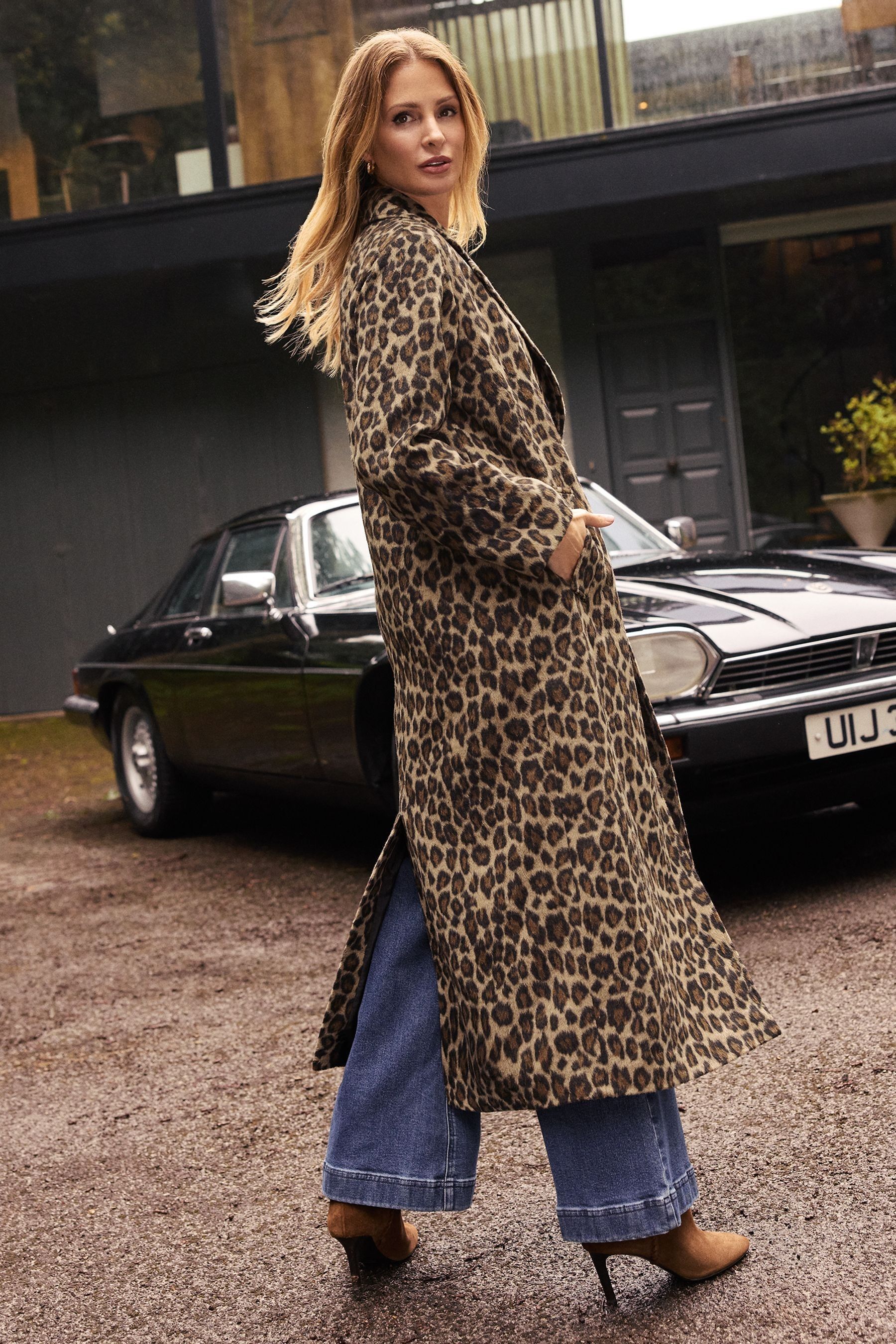 Next animal print coat store
