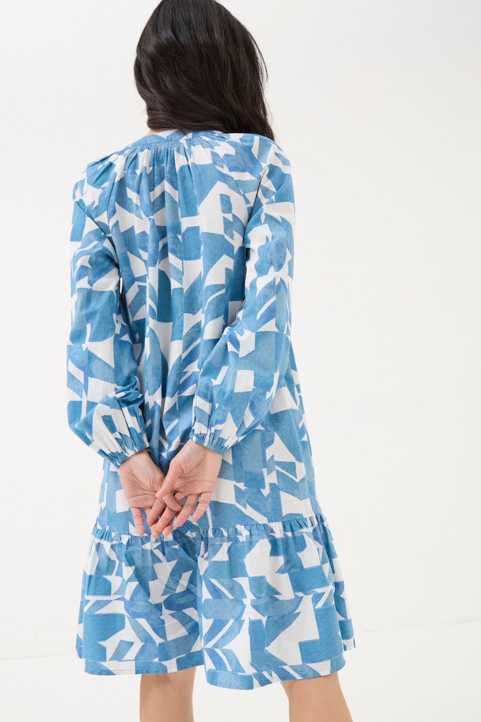 FatFace Blue Amy Med Geo Dress - Image 2 of 7