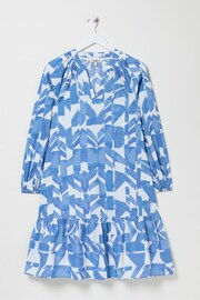 FatFace Blue Amy Med Geo Dress - Image 7 of 7