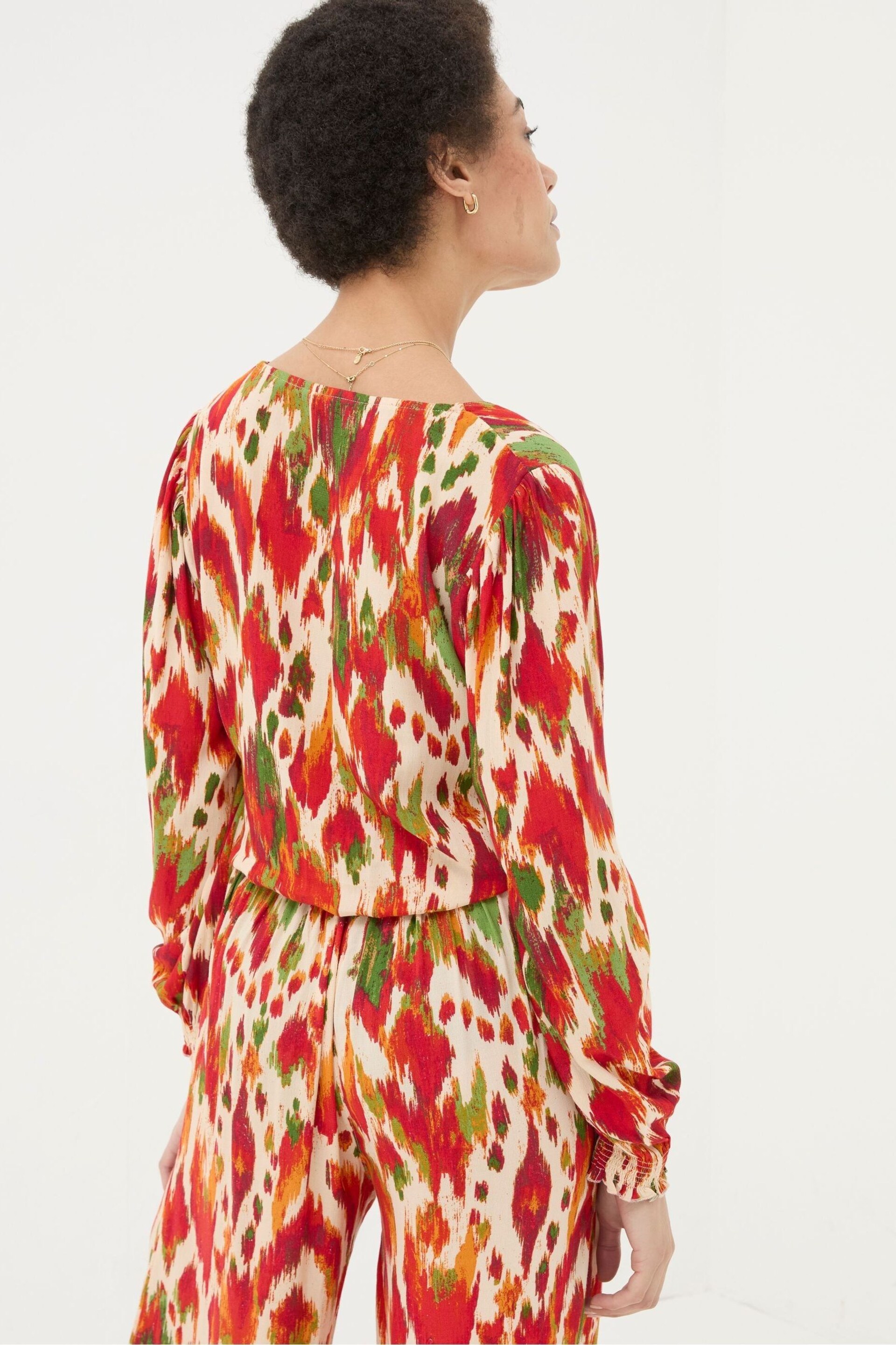 FatFace Orange Paradise Ikat Blouse - Image 2 of 5