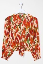 FatFace Orange Paradise Ikat Blouse - Image 5 of 5