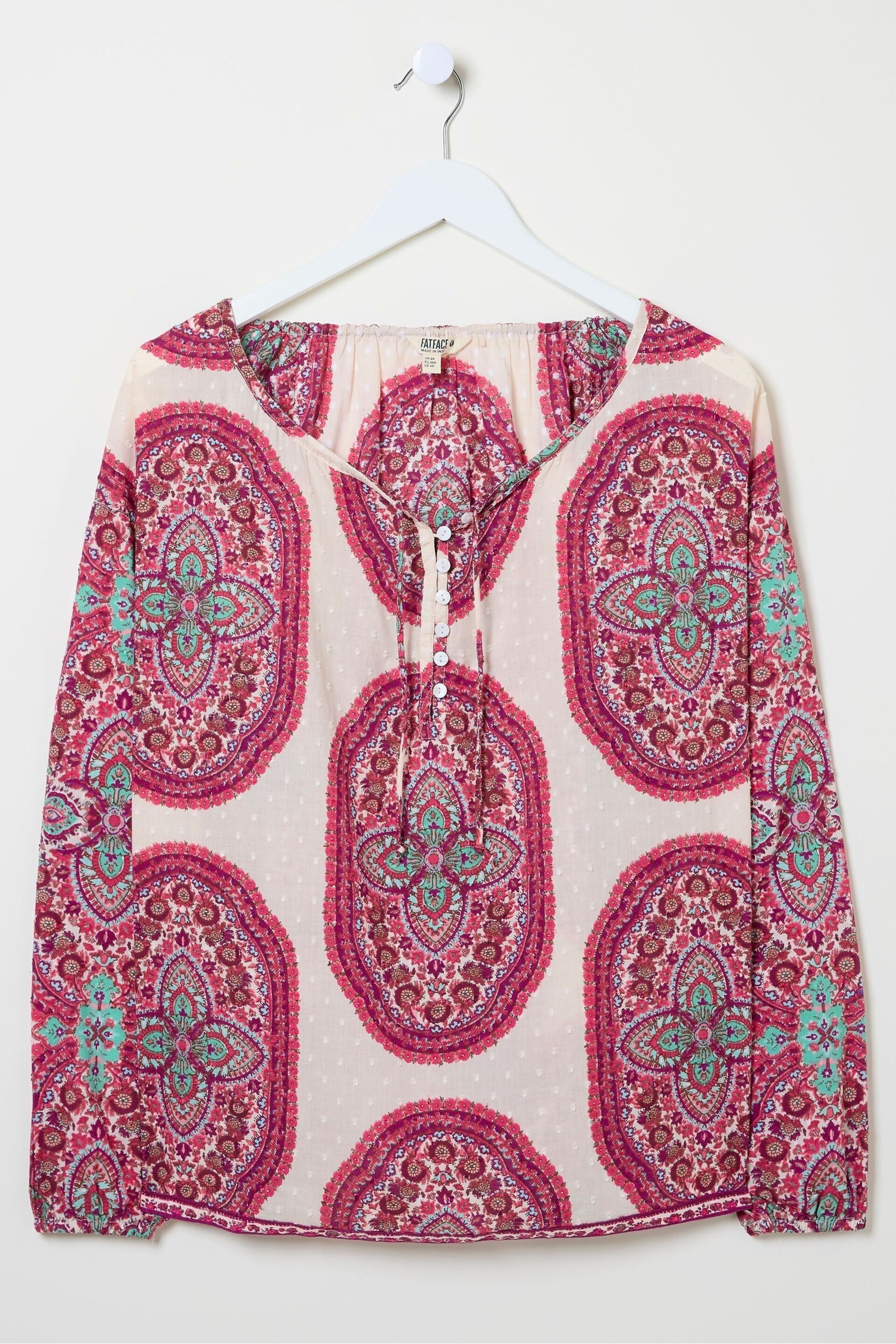 FatFace Purple Detail Paisley Blouse - Image 5 of 5