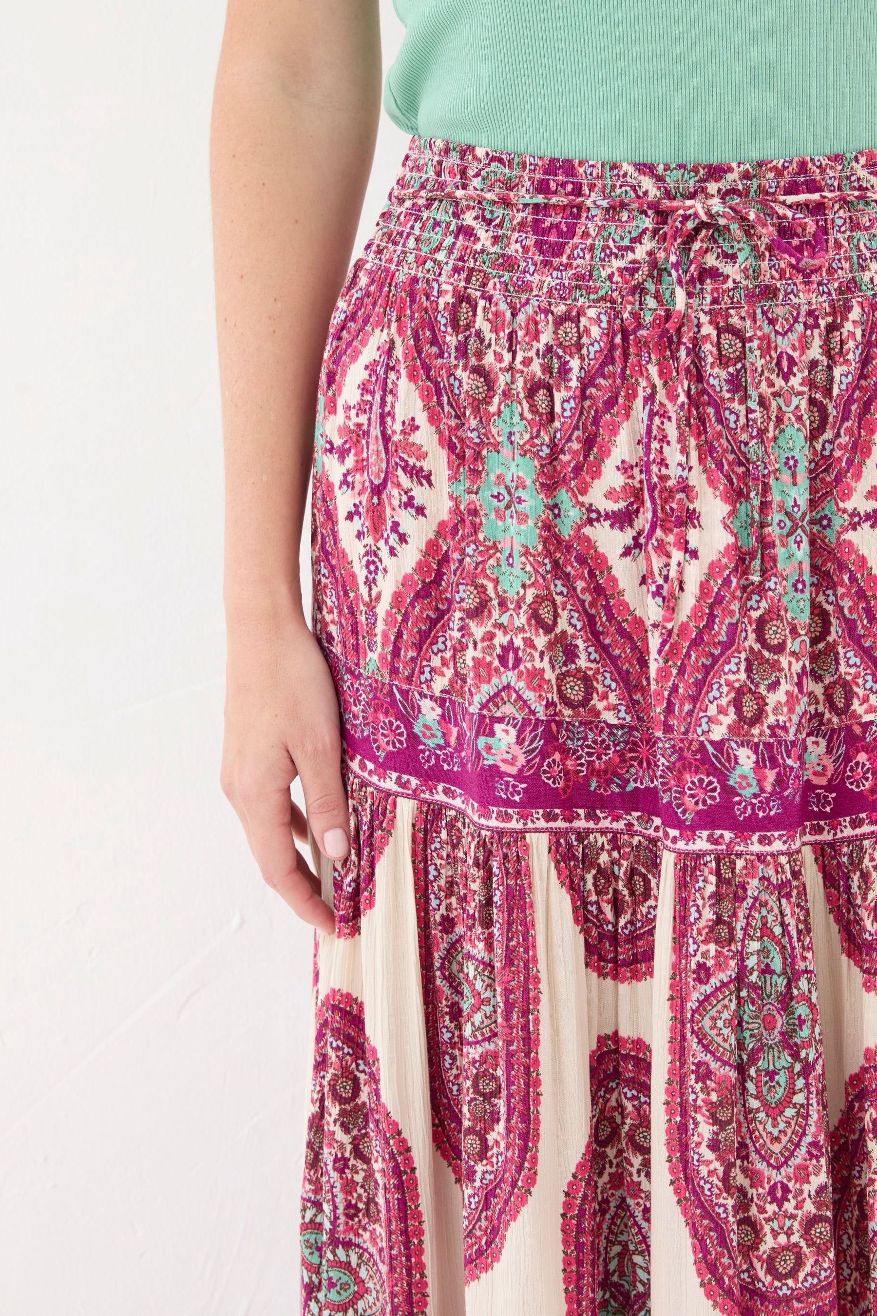 Buy FatFace Jayla Purple Detail Paisley Maxi Skirt from Next Luxembourg