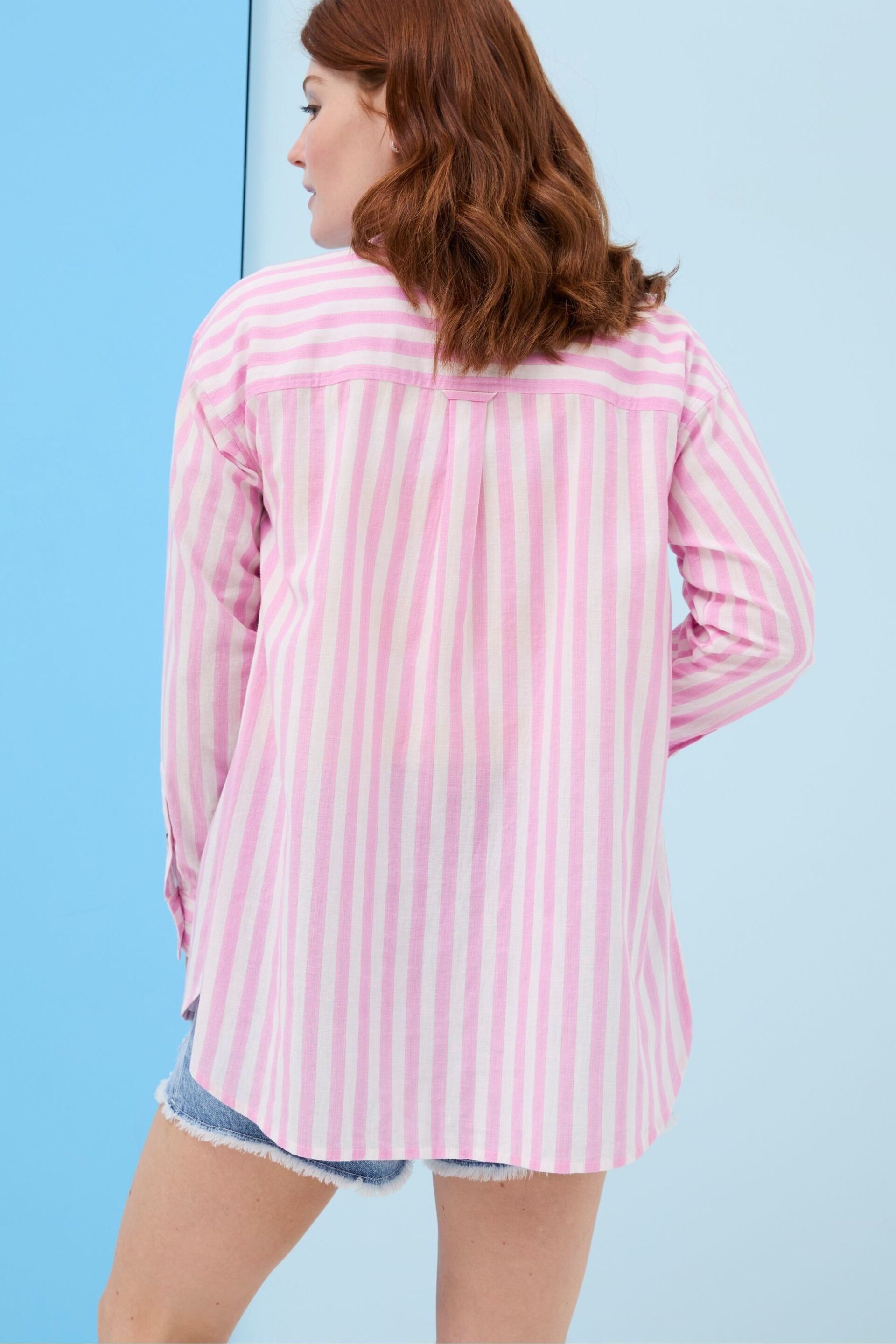 FatFace Pink Judes Stripe Shirt - Image 2 of 6