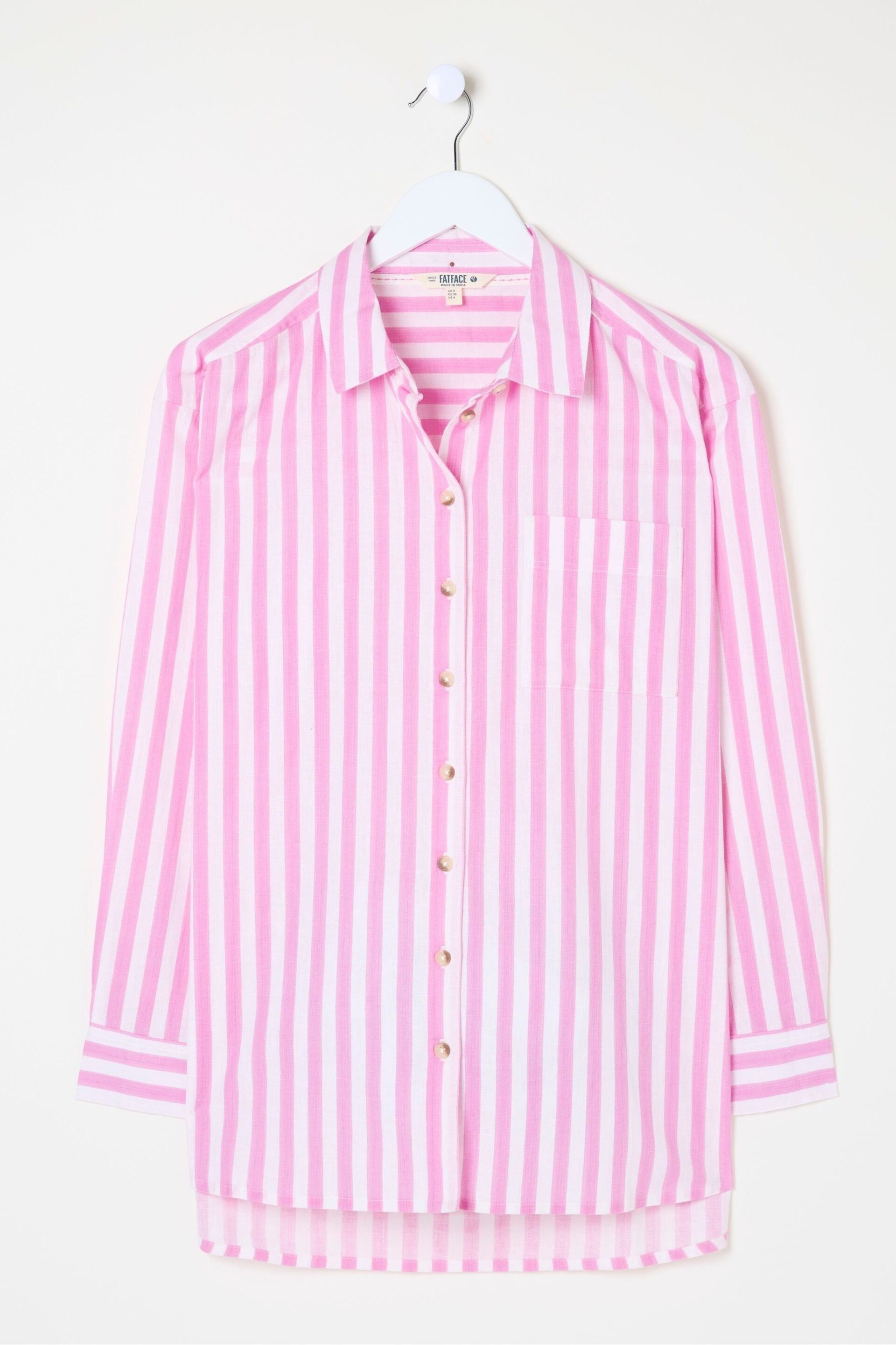 FatFace Pink Judes Stripe Shirt - Image 6 of 6
