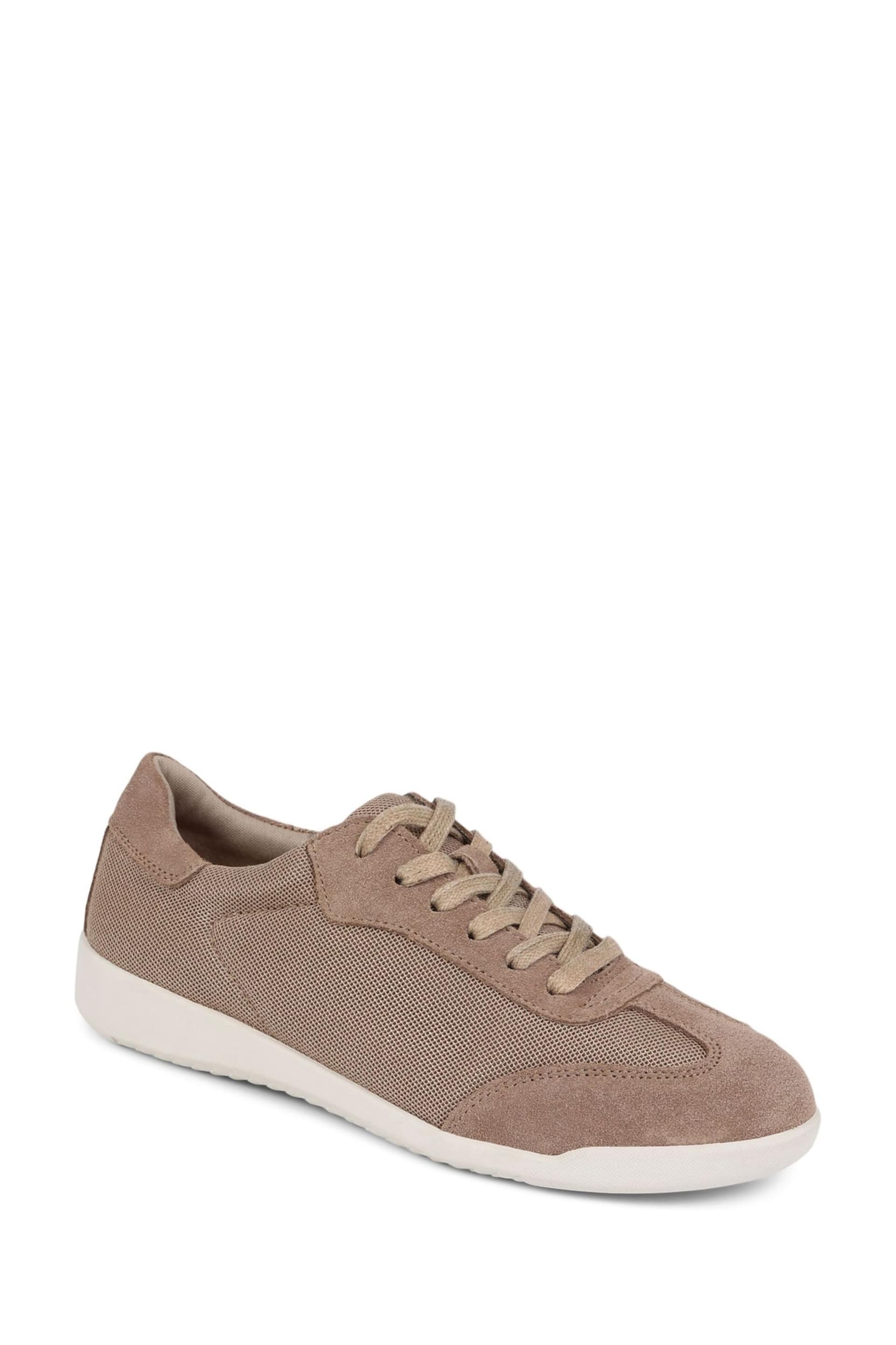 Pavers Natural Memory Foam Leather Trainers - Image 1 of 5