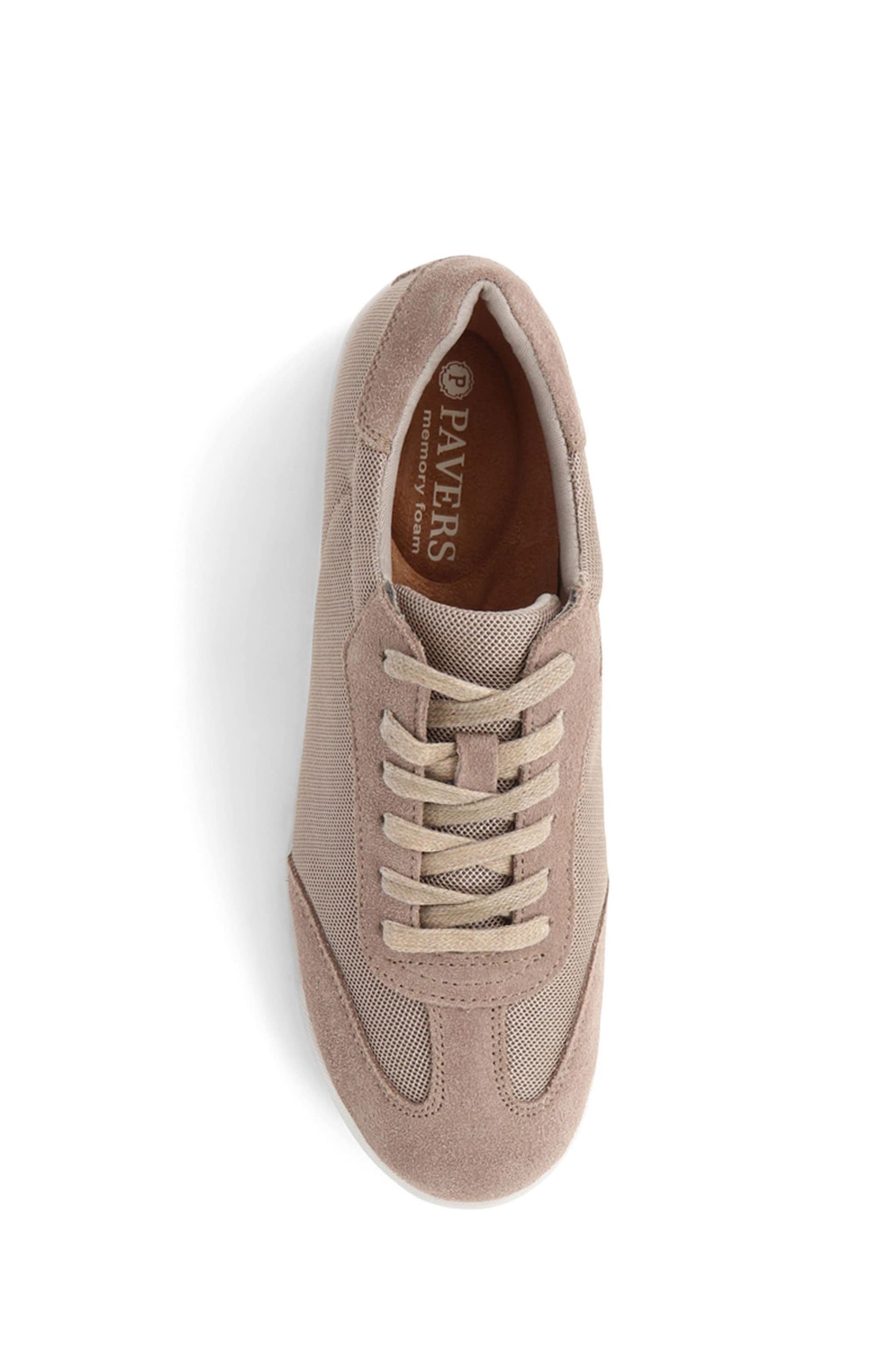 Pavers Natural Memory Foam Leather Trainers - Image 4 of 5