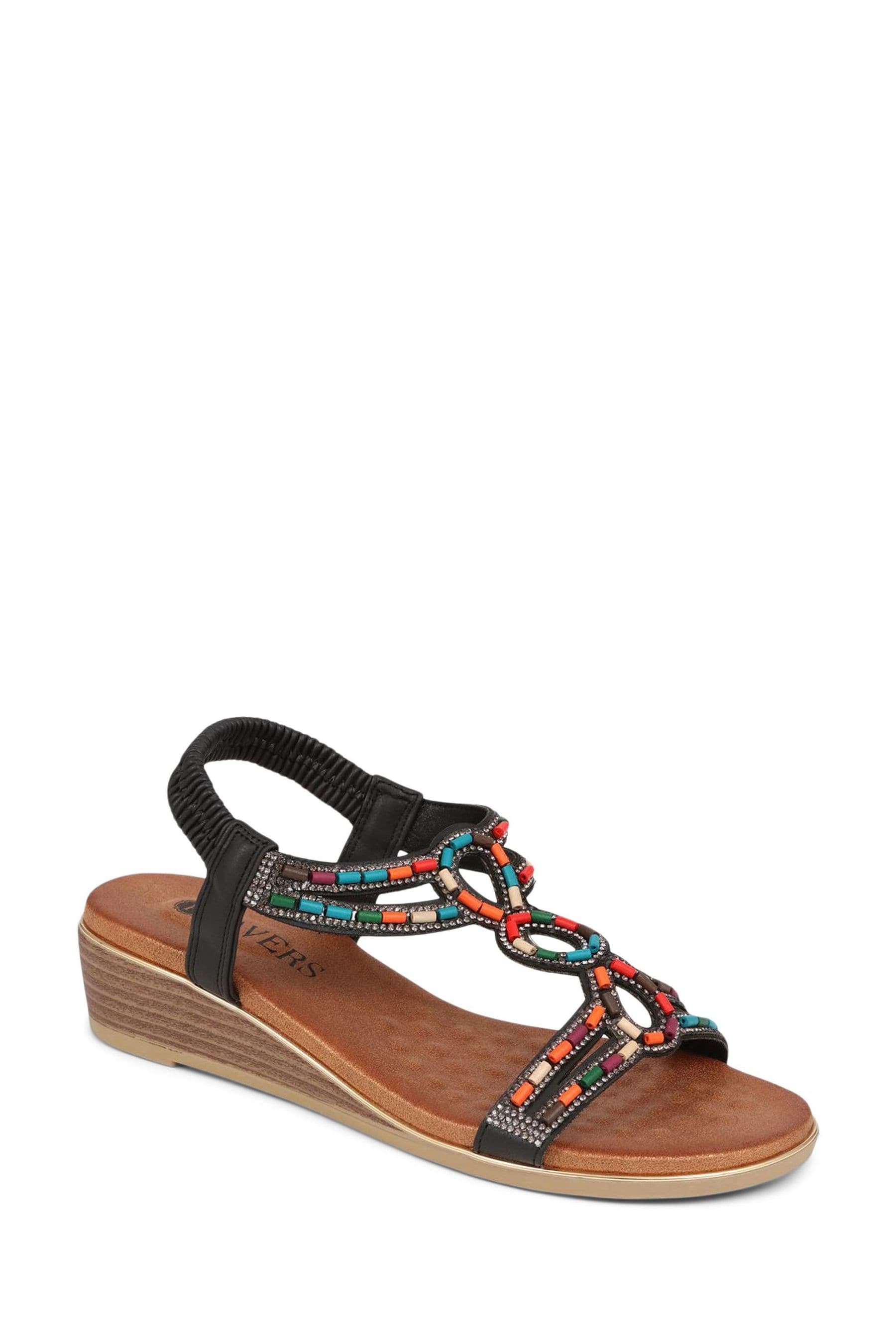 Black beaded flip flops sale