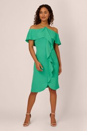 Adrianna Papell Green Neck-Chain Short Dress - Image 2 of 7