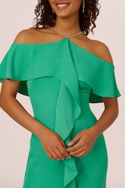 Adrianna Papell Green Neck-Chain Short Dress - Image 4 of 7