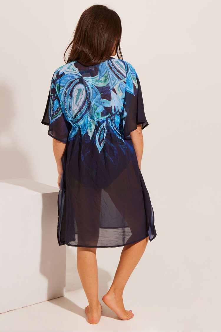 Seaspray Kerala V-Neck Black Kaftan - Image 2 of 5