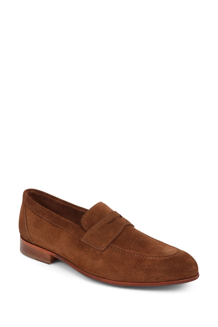 Jones Bootmaker Rake Leather Brown Loafers - Image 2 of 5