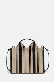 Jigsaw Natural Mini Athena Stripe Woven Tote - Image 3 of 5