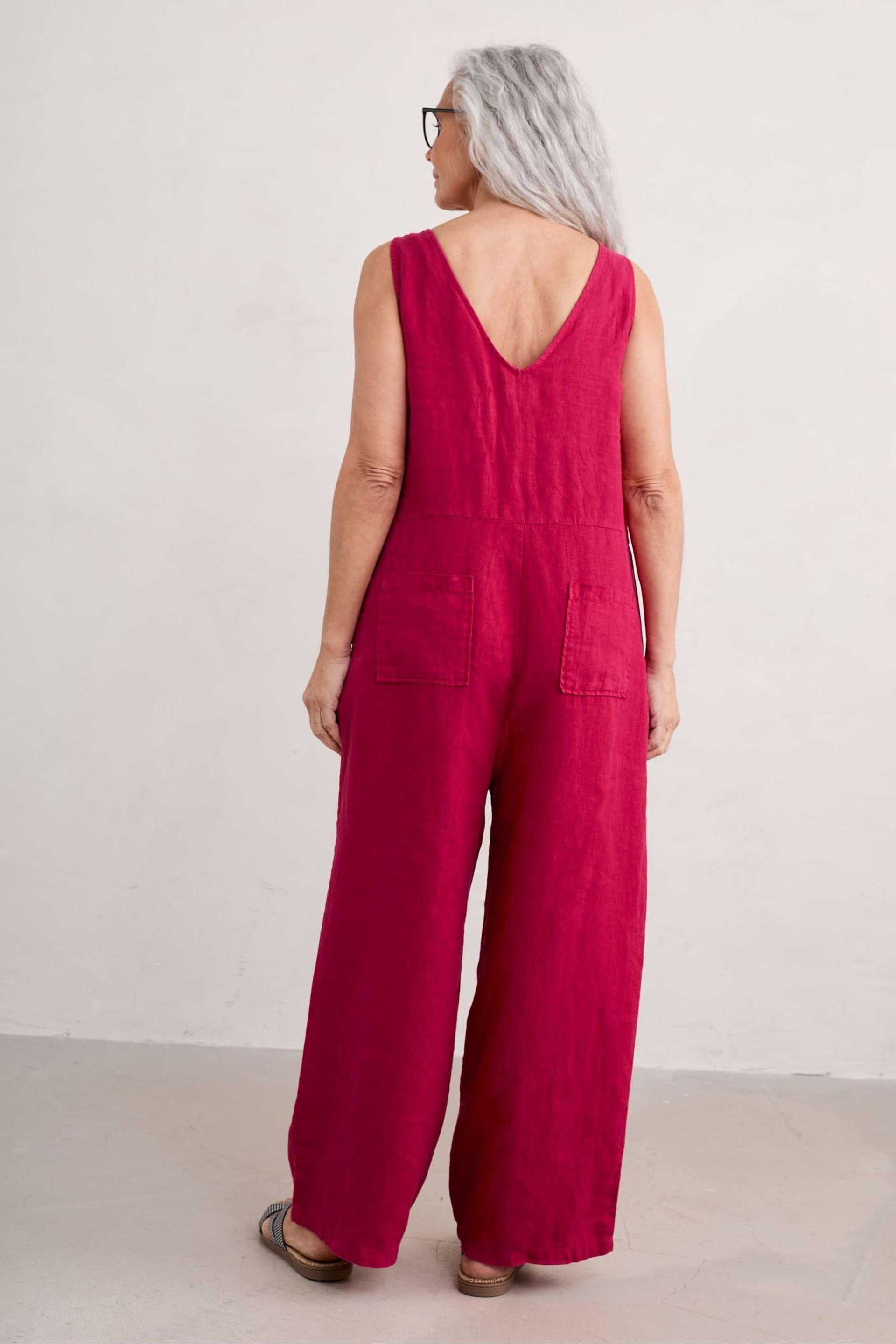 Seasalt Cornwall Red Salt Air Jumpsuit - Image 4 of 6