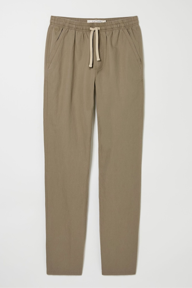 FatFace Natural Straight Cotton Linen Trousers - Image 5 of 5