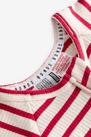 Bonds Red Easy Stripe Zip Sleepsuit Sleepsuit - Image 3 of 6