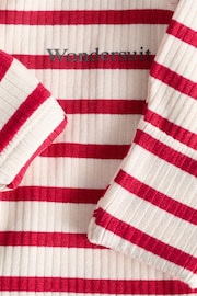 Bonds Red Easy Stripe Zip Sleepsuit Sleepsuit - Image 5 of 6