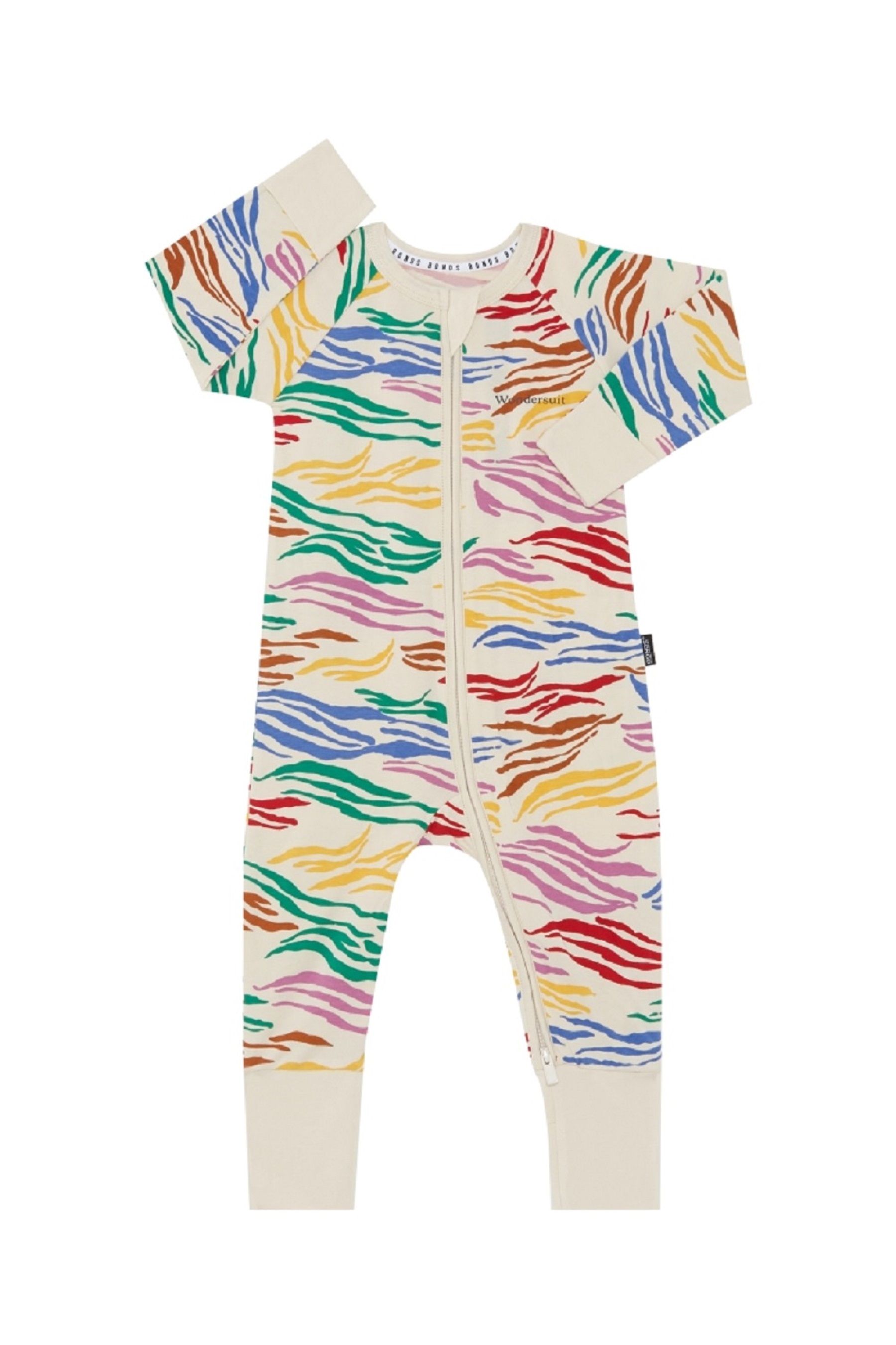 Buy Bonds Cream Rainbow Zebra Print Zip Sleepsuit Sleepsuit from the Next UK online shop