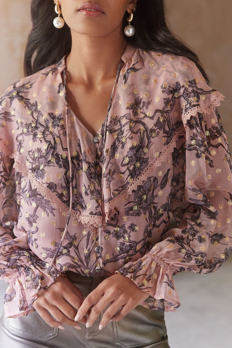 ENB | Love & Roses Capelet Long Sleeve Blouse - Image 2 of 4