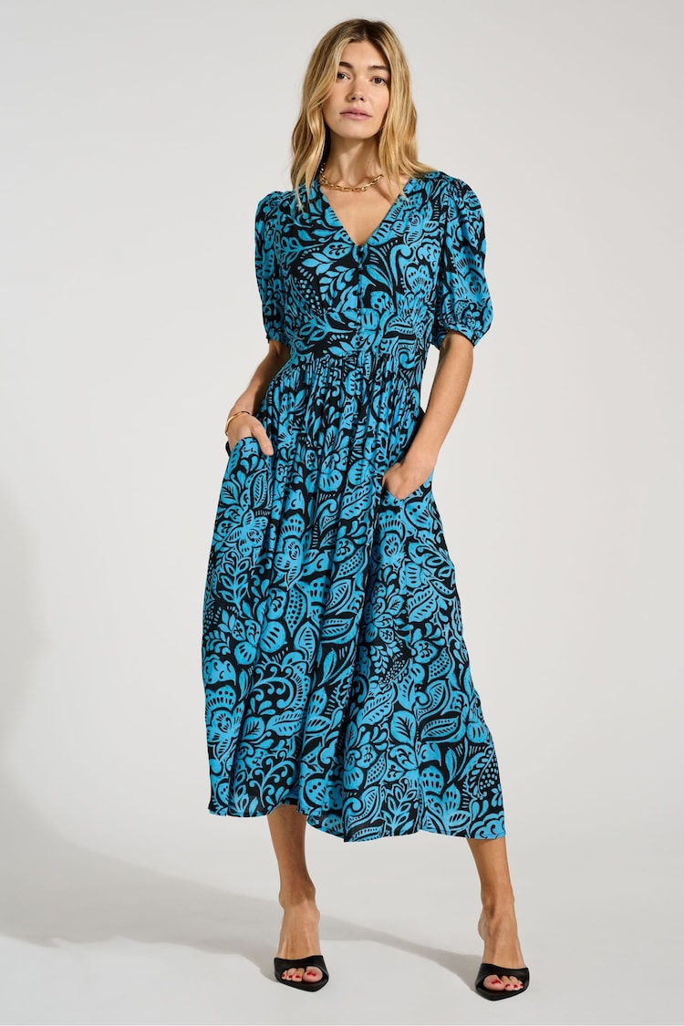 Baukjen Blue Holly Dress with Lenzing™ Ecovero™ - Image 2 of 3