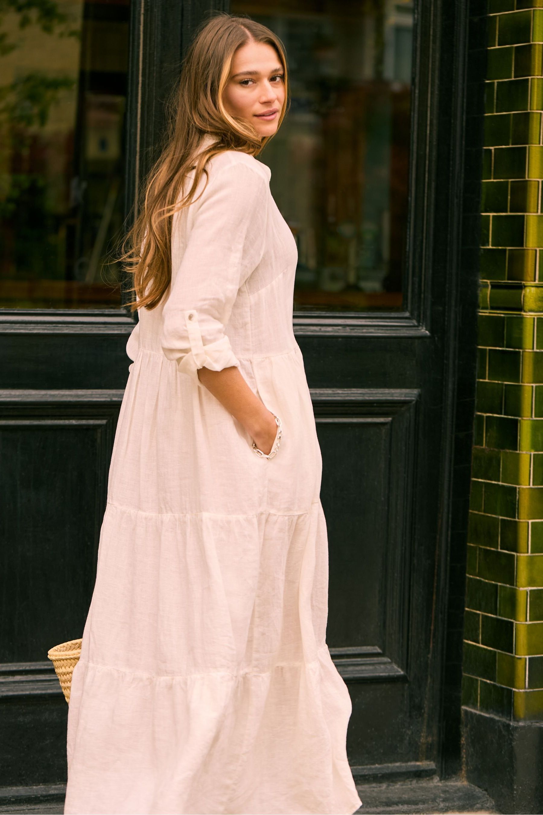 Buy Baukjen Brenda 100 Linen White Dress from Next USA