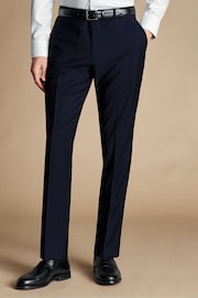 Charles Tyrwhitt Blue Slim Fit Italian Luxury Trousers - Image 1 of 4