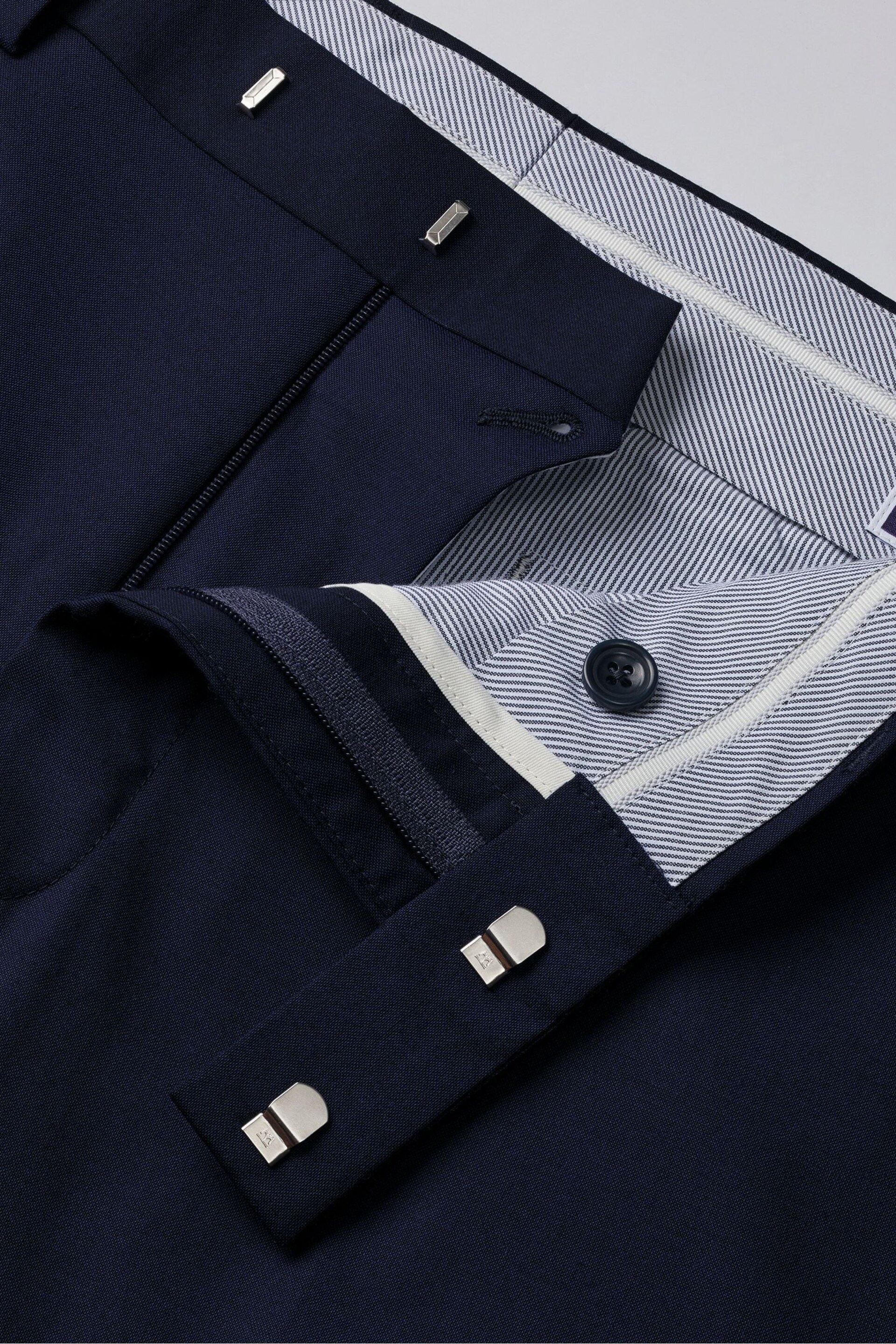 Charles Tyrwhitt Blue Slim Fit Italian Luxury Trousers - Image 4 of 4