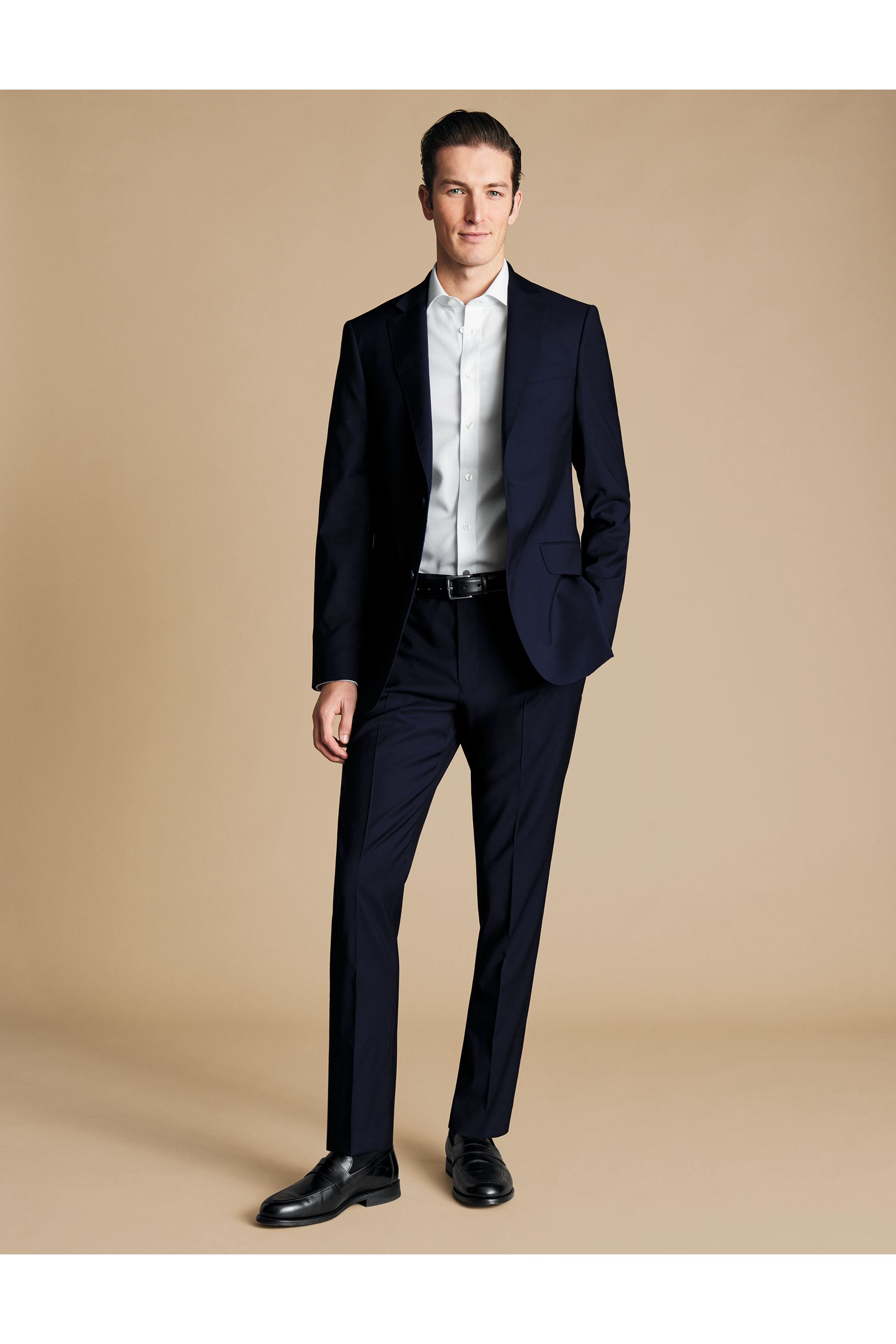 Charles Tyrwhitt Blue Slim Fit Italian Luxury Jacket