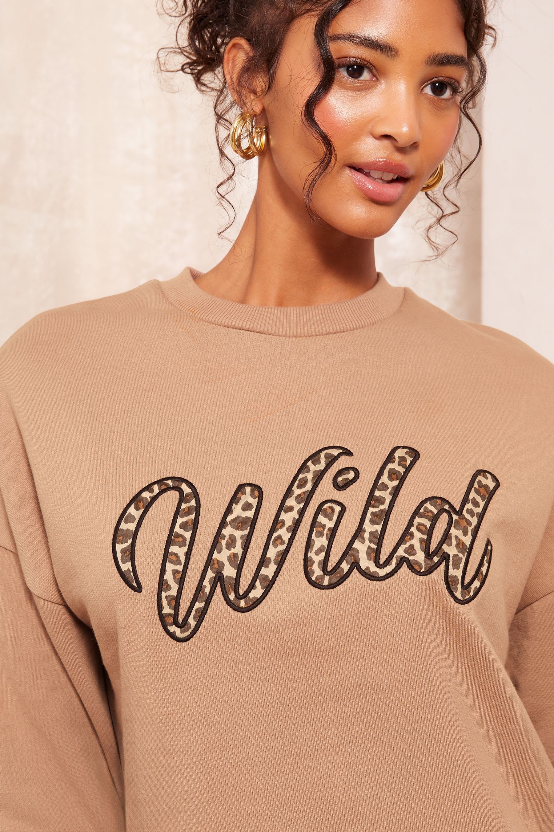 Camel crew neck sweatshirt online