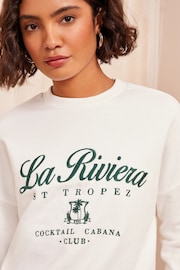 Friends Like These Ivory White Long Sleeve Crew Neck Sweatshirt - Image 4 of 4