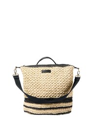 Oliver Bonas Brown Raffia Woven Ethel Backpack - Image 3 of 8