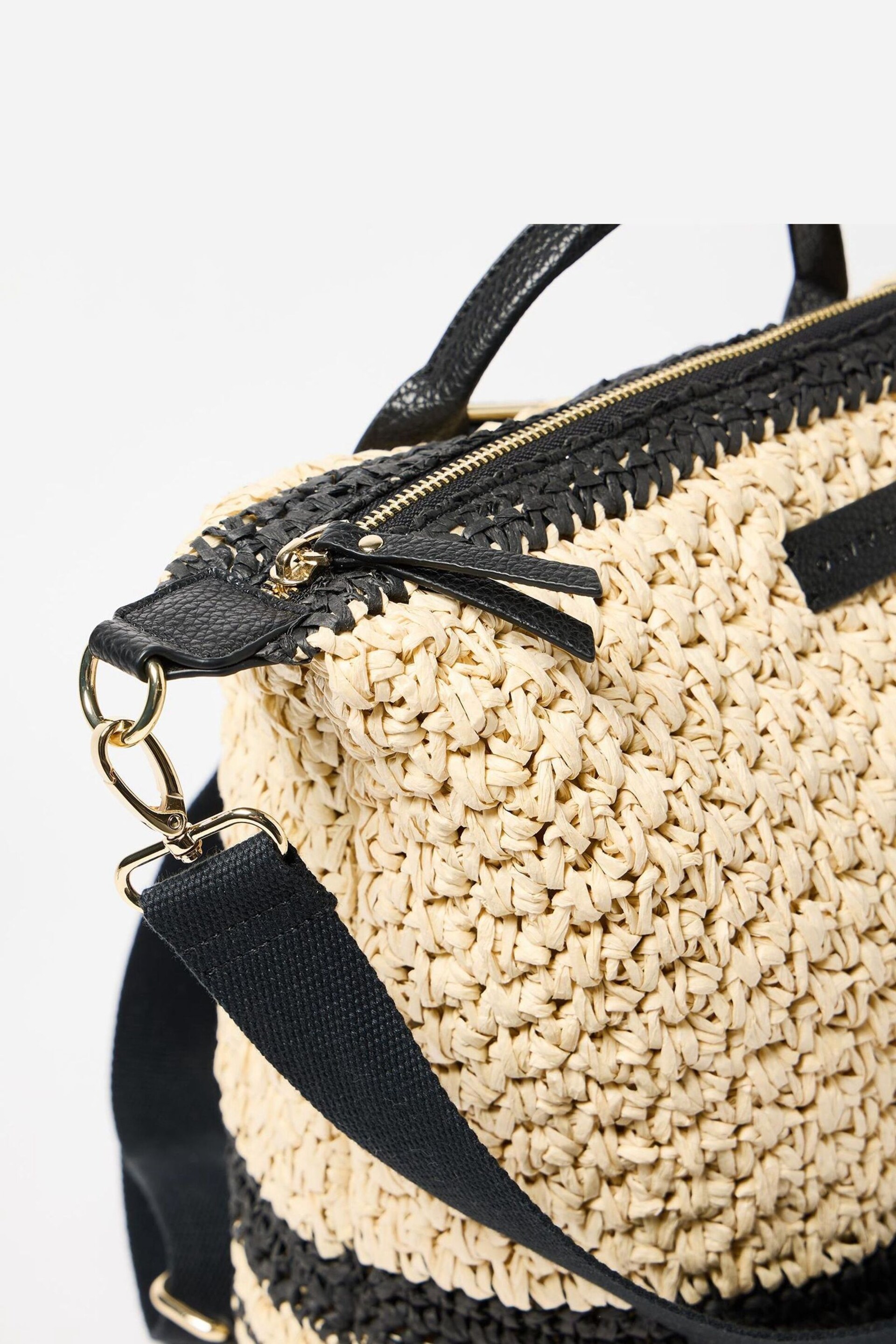 Oliver Bonas Ethel Raffia Woven Brown Backpack - Image 6 of 8