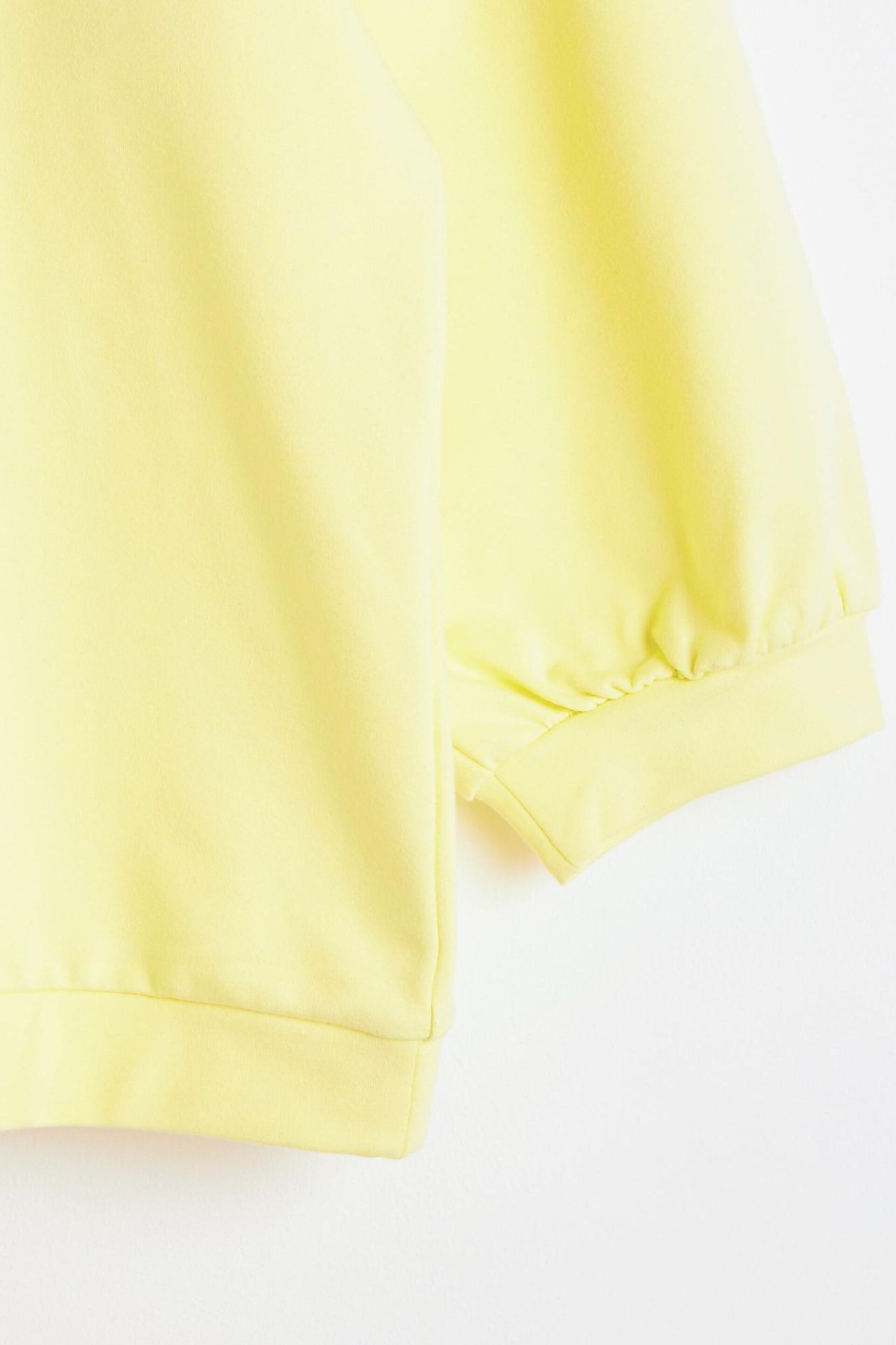 Oliver Bonas Yellow Puff Sleeve Pleated Sweatshirt - Image 5 of 5