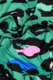 Oliver Bonas Green Oversized Abstract Animal Lightweight Scarf - Image 4 of 4