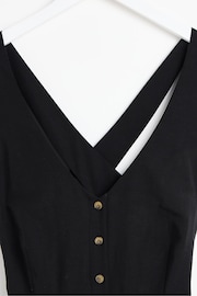 Oliver Bonas Black Belted Sleeveless Jumpsuit - Image 2 of 6