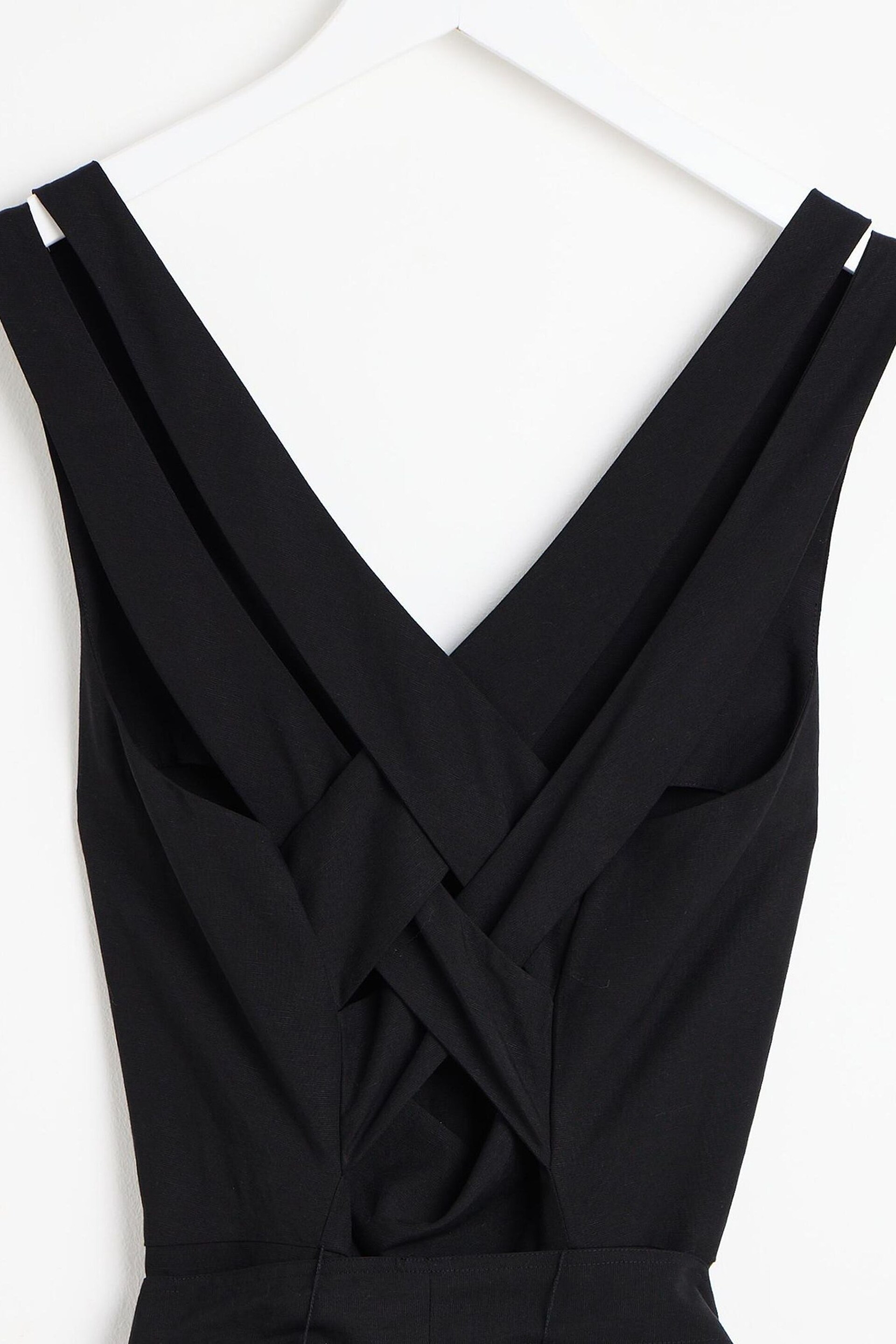 Oliver Bonas Belted Sleeveless Black Jumpsuit - Image 4 of 6