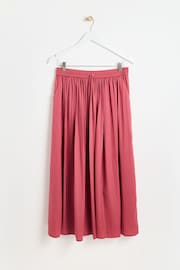 Oliver Bonas Rose Pink Pleated Midi Skirt - Image 1 of 7