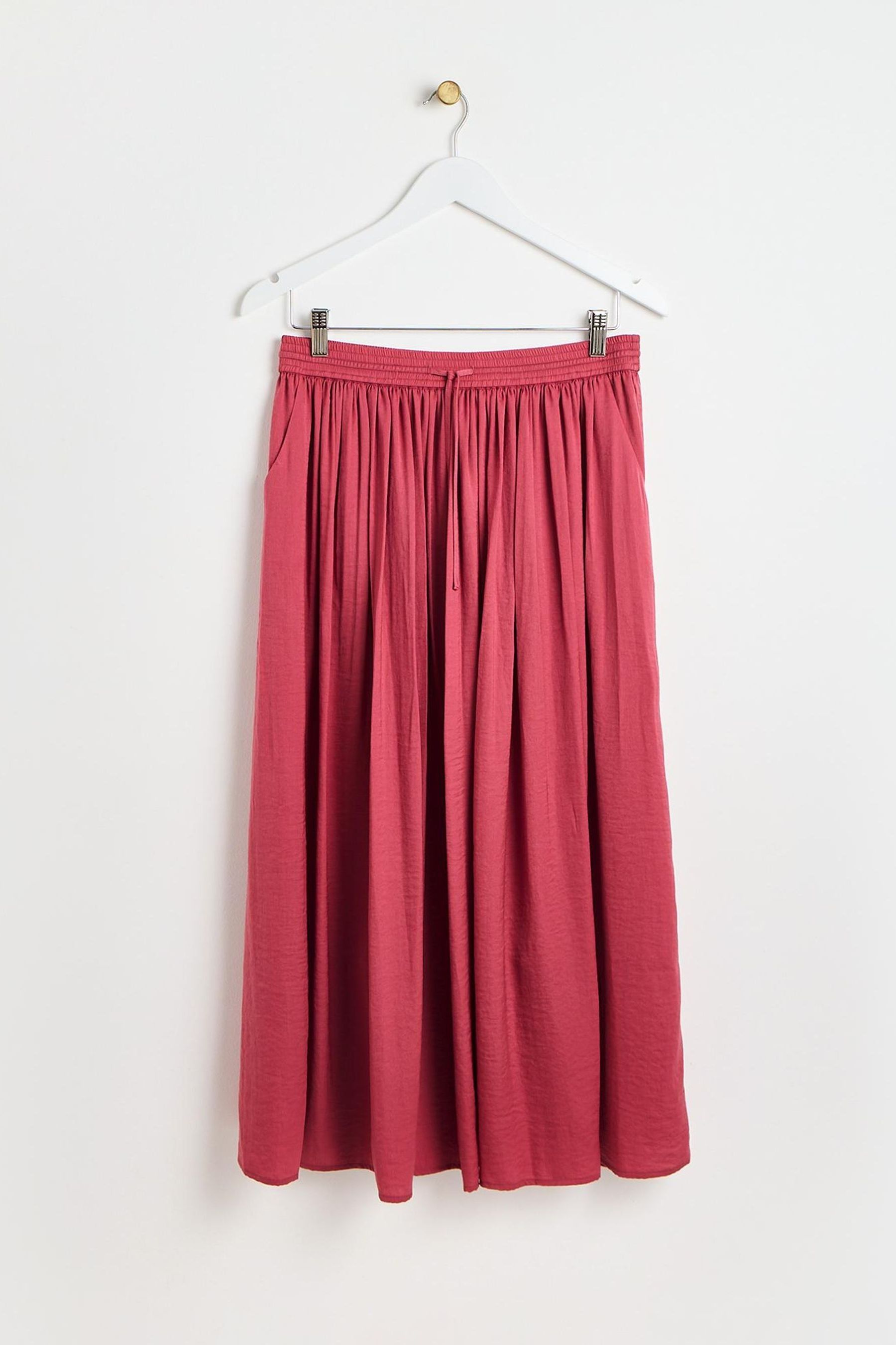 Pink pleated midi skirt next 2025