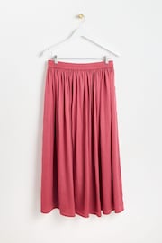 Oliver Bonas Rose Pink Pleated Midi Skirt - Image 2 of 7