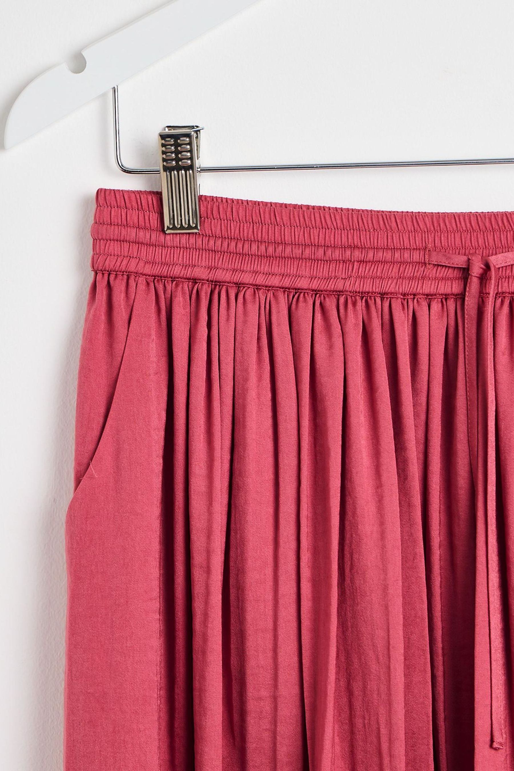 Pink pleated midi skirt next clearance