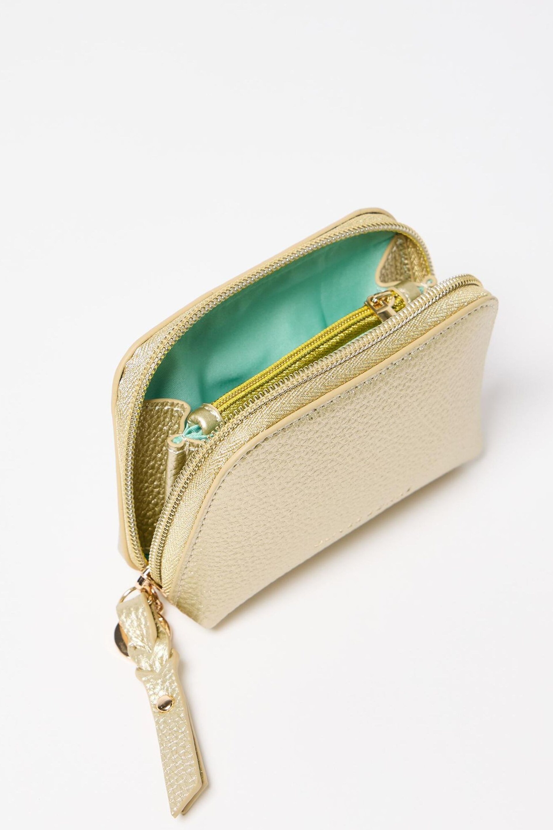 Oliver Bonas Gold Holly Zip Around Pouch - Image 4 of 6