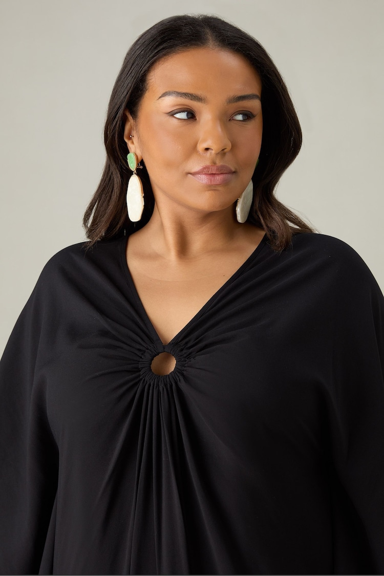 Live Unlimited Black Curve Maxi Kaftan - Image 2 of 6