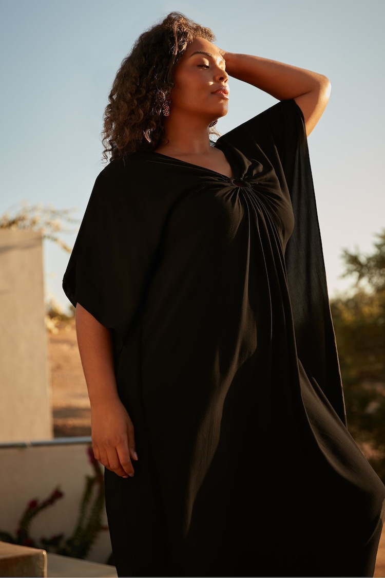 Live Unlimited Black Curve Maxi Kaftan - Image 6 of 6