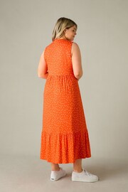 Live Unlimited Petite Spot Print Jersey Sleeveless Midi Dress - Image 4 of 4