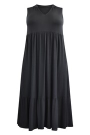 Live Unlimited Curve Jersey Sleeveless Midi Black Dress - Image 7 of 7