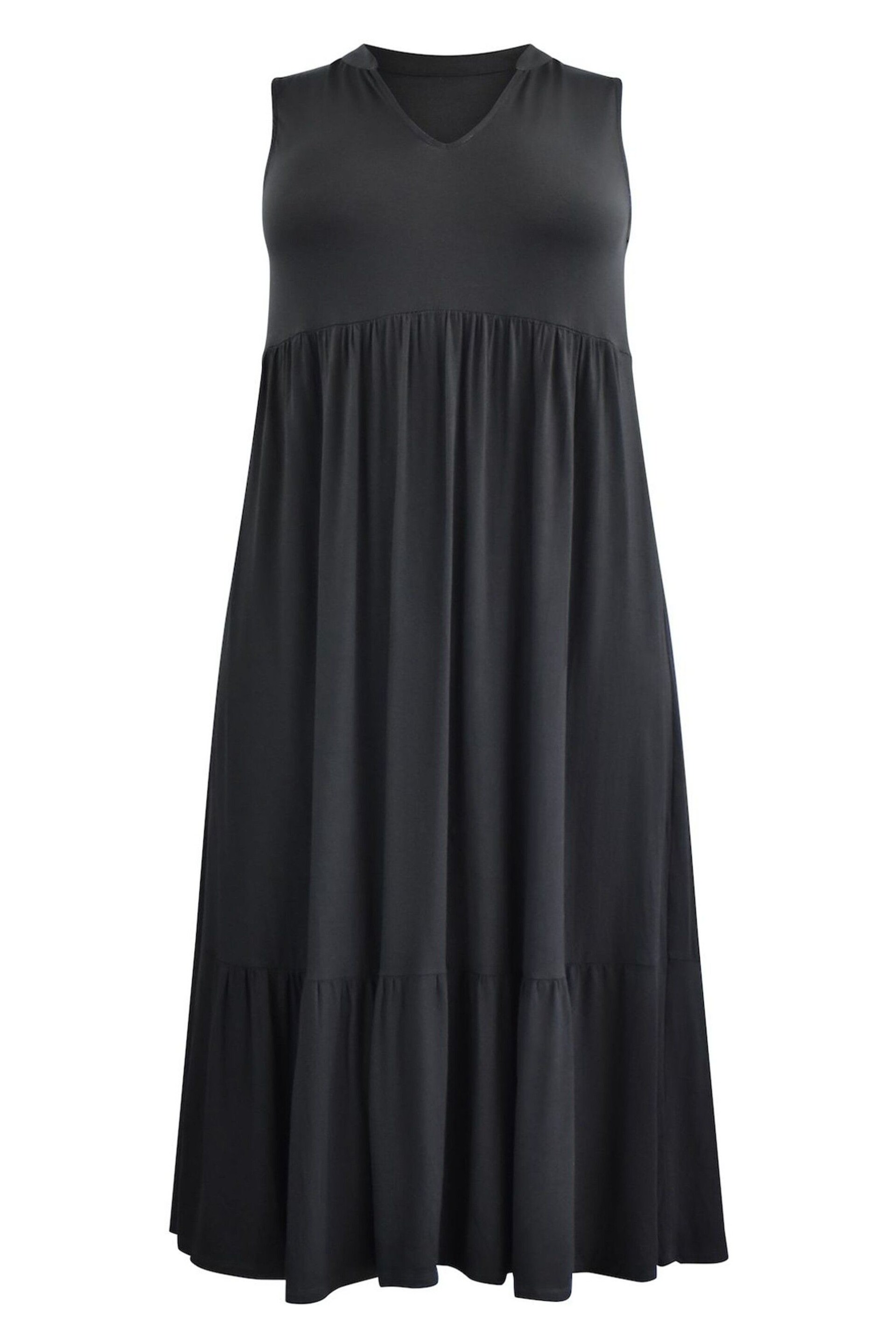 Live Unlimited Curve Jersey Sleeveless Midi Black Dress - Image 7 of 7