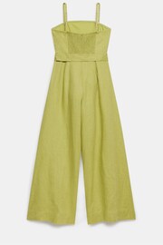 Mint Velvet Green Linen Belted Bandeau Jumpsuit - Image 4 of 4